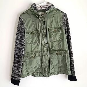 Mudd women's army green cargo jacket
